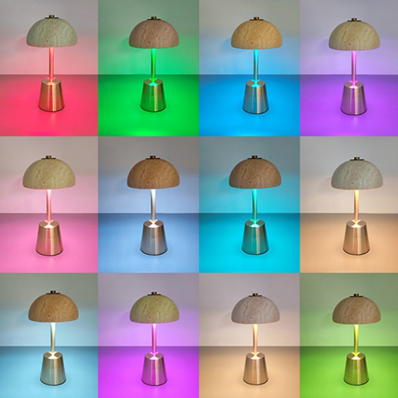 NF16S1 Aluminum Stone Table Lamp 