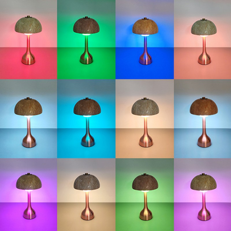 NF21S1 Aluminum Stone Table Lamp 