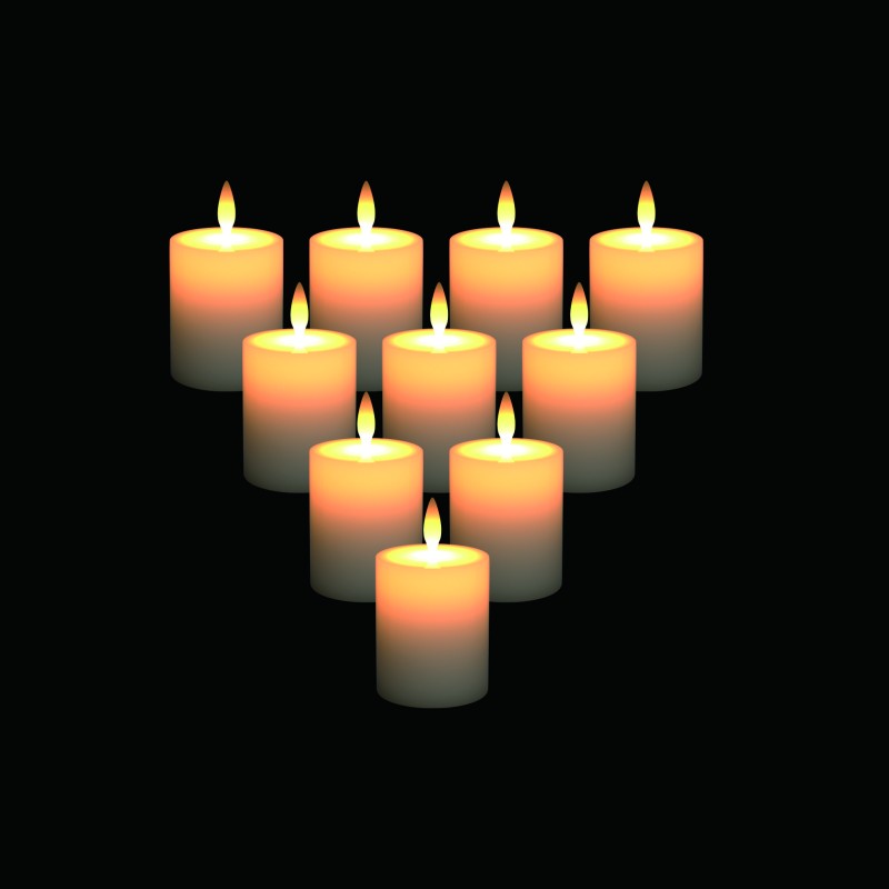 12L Rechargeable Candle tealight with charging base 
