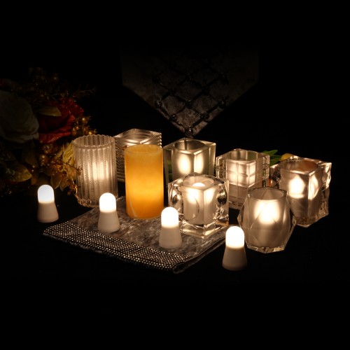 12S Rechargeable Candle tealight with charging base