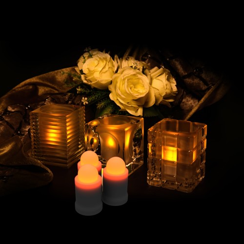 12U Rechargeable Candle tealight with charging base